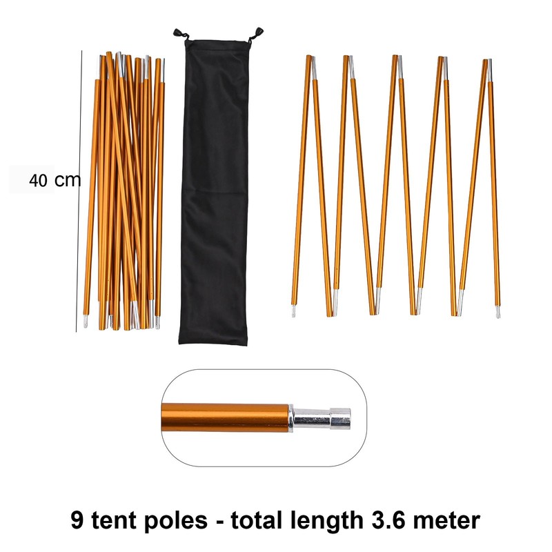 For 2-3 Person Tent Lightweight Tent Pole Aluminum Alloy Pole Outdoor Camping gallery