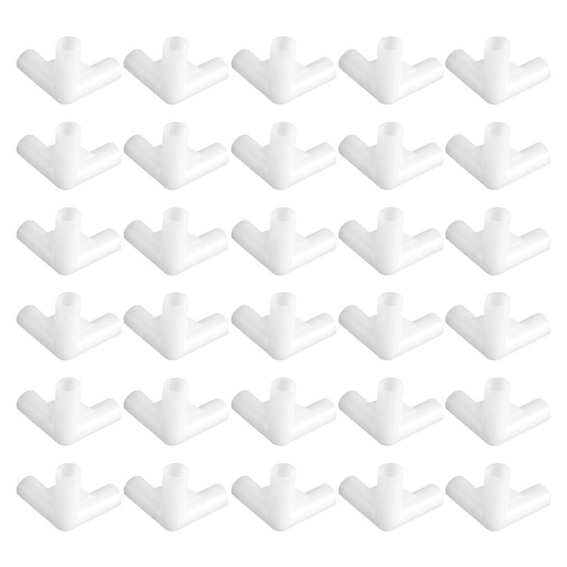 30Pcs White Plastic Tent Pole Fittings Portable Canopy Frame Replacement Parts gallery
