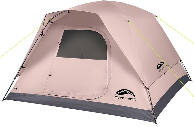 Camping Tent, 4 Person Dome Tents for Camping with Rainfly, Waterproof Clip Easy