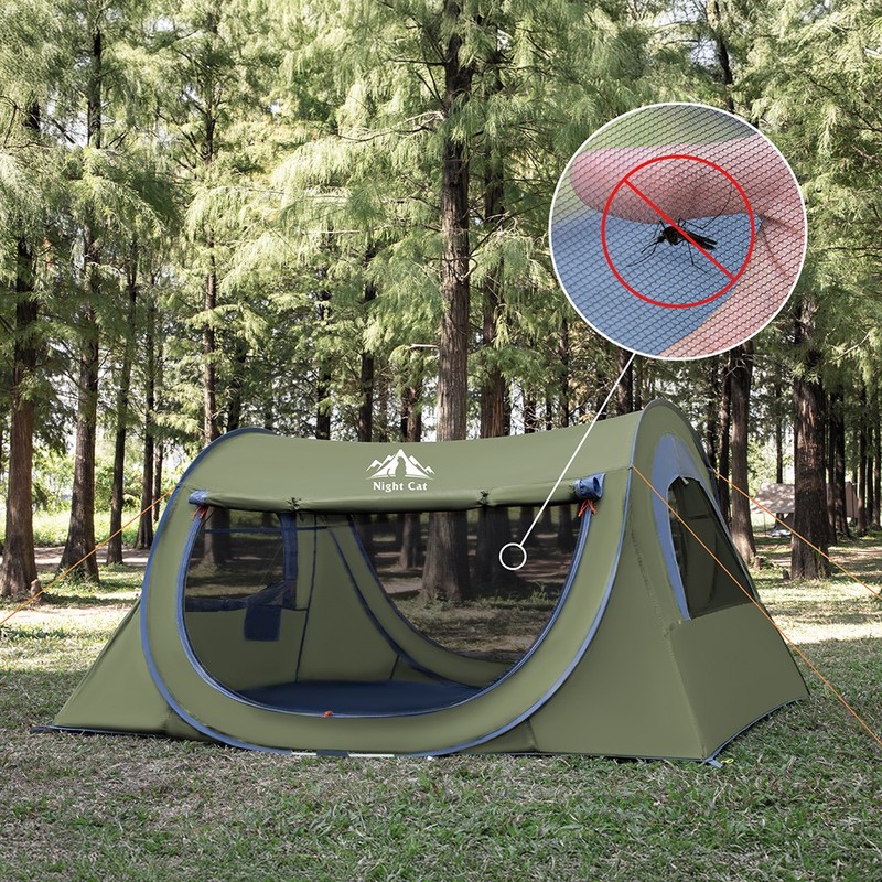 Portable Outdoor Camping Tent 1-2 Person Waterproof Hiking Folding Tunnel Tent gallery