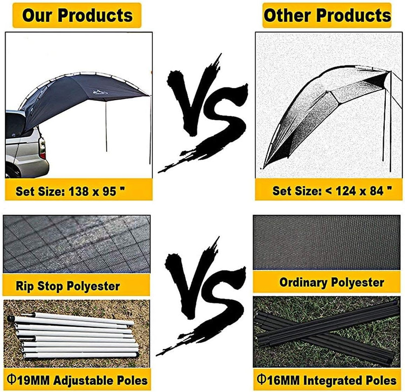 Versatility Camping Tent for Truck Bed,Suv Rving, Van,Trailer and Overlanding Po gallery