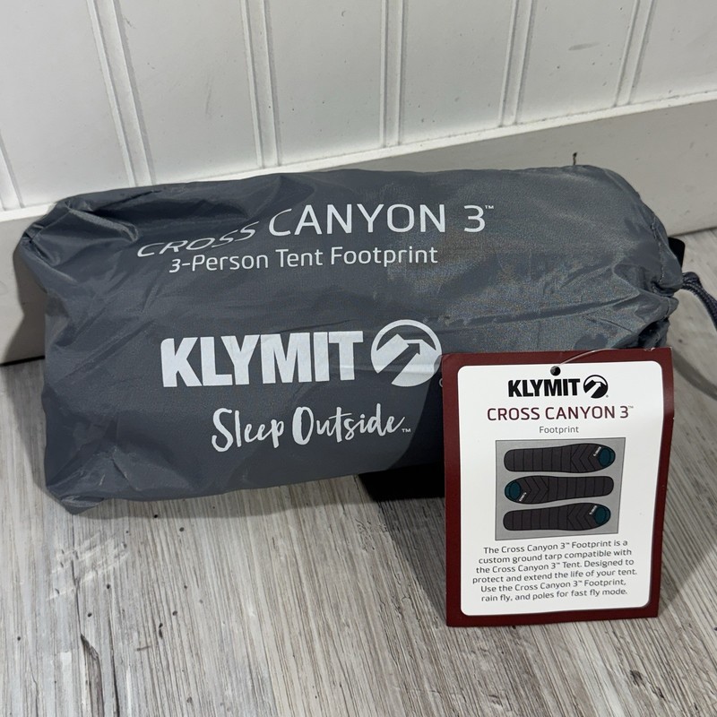Klymit Cross Canyon 3 Footprint 84x73 13oz Camping Hiking Ground Tarp