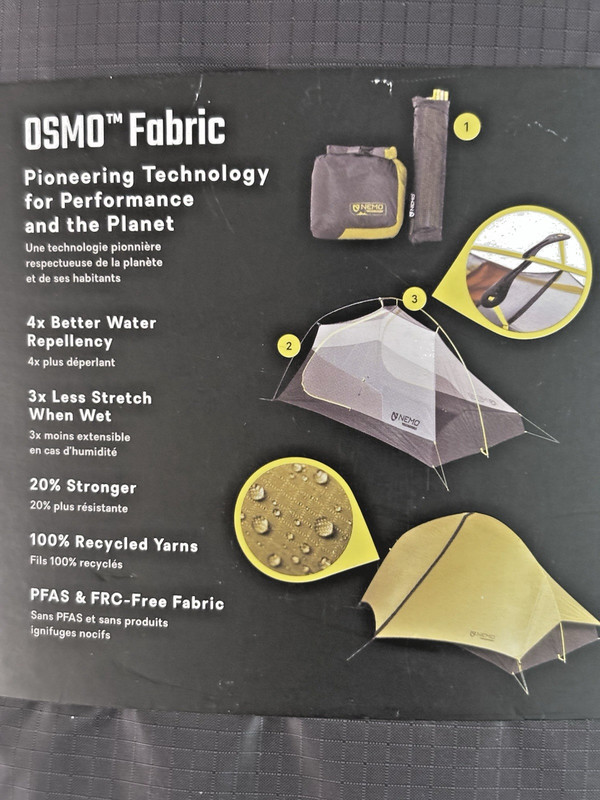 Nemo Hornet OSMO 2P Two Person UL Camping & Backpacking 2lb Tent +Footprint NEW! gallery