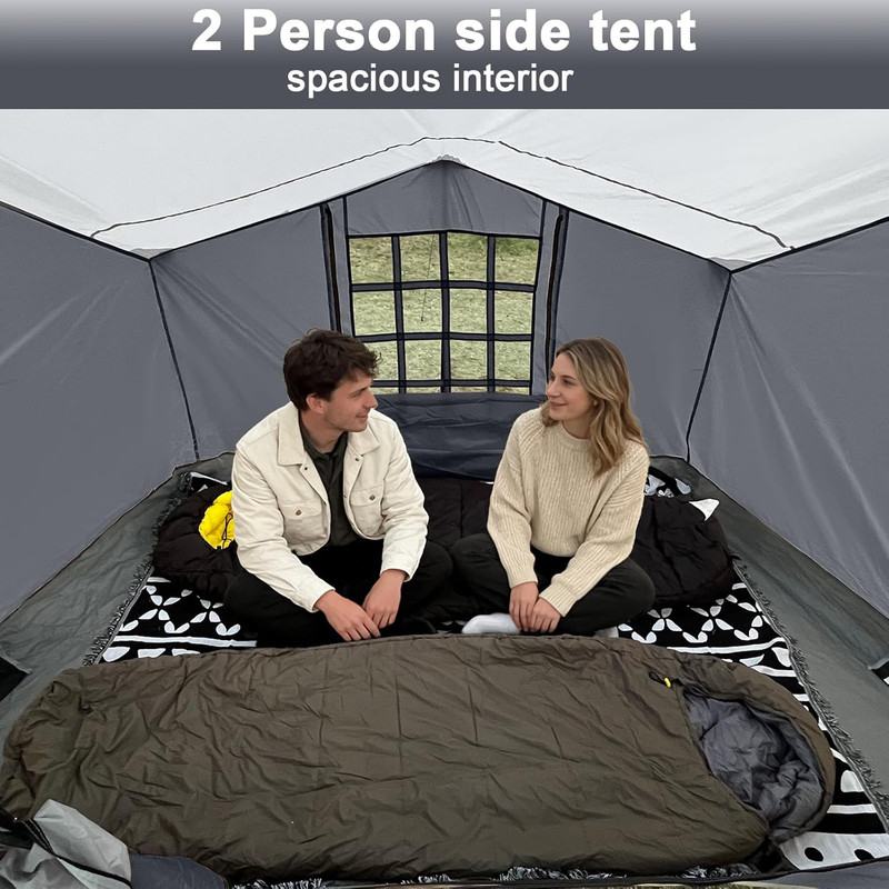 Side Tent,1/2 Person Camping Tent for 10' X 10' Pop up Canopy, Easy Set up Gazeb gallery