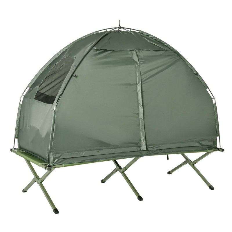 High Capacity Camping Tent 225lb Steel Structure with Portable Sleep Gear