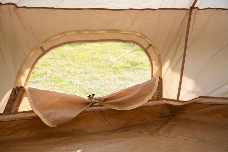 Oxford Bell Tent 9.8ft with Stove Jack 4 Season Glamping Shelter Beige gallery