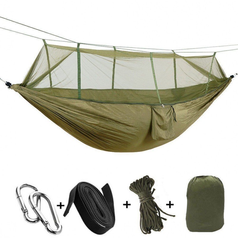 Camping Hammock w/Mosquito Net Tent/Rainfly Tarp Canopy/Underquilt Warm Blanket