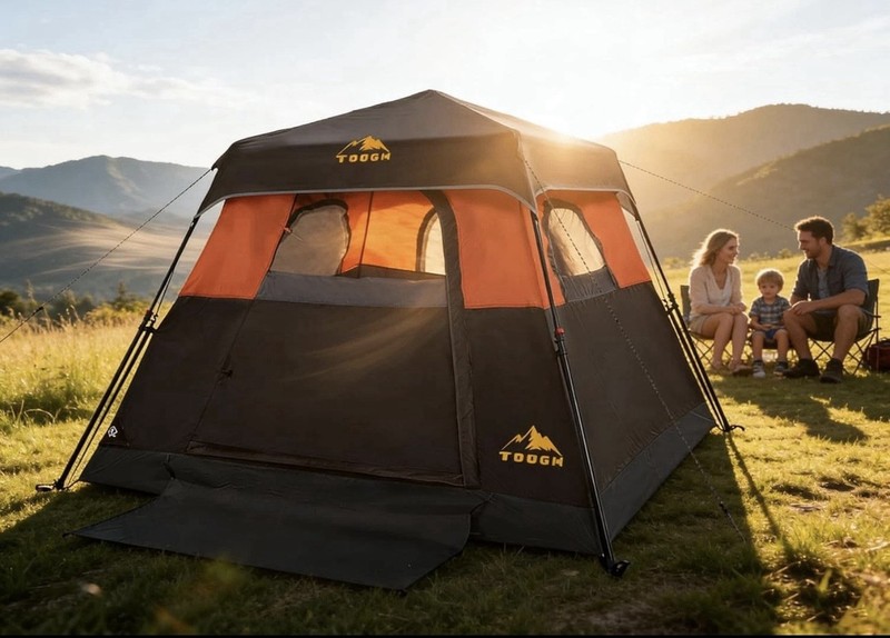 3/4 Person Camping Tent with 1 Door, 4 Windows, and Upgraded Ventilation gallery