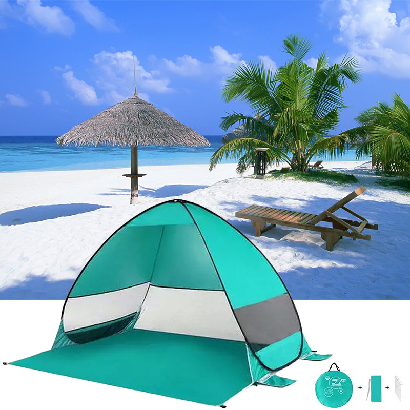 Pop Up Portable Beach Canopy Sun Shade Shelter Outdoor Camping Fishing Tent Mesh