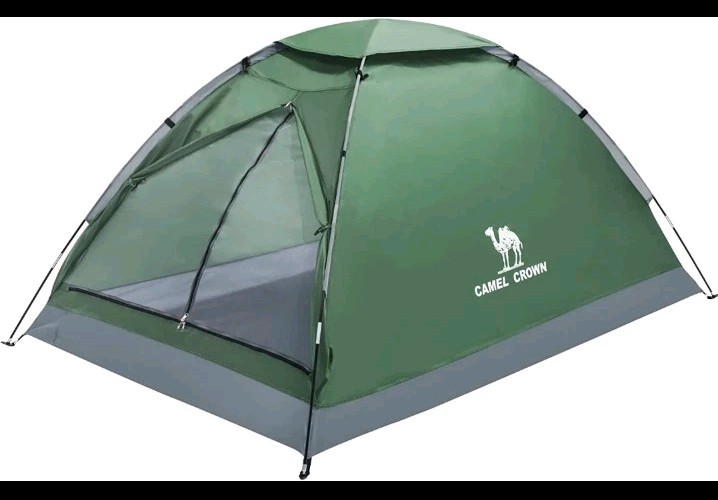 Camel Crown 2 Person Camping Dome Tent Army Green Water Resistant