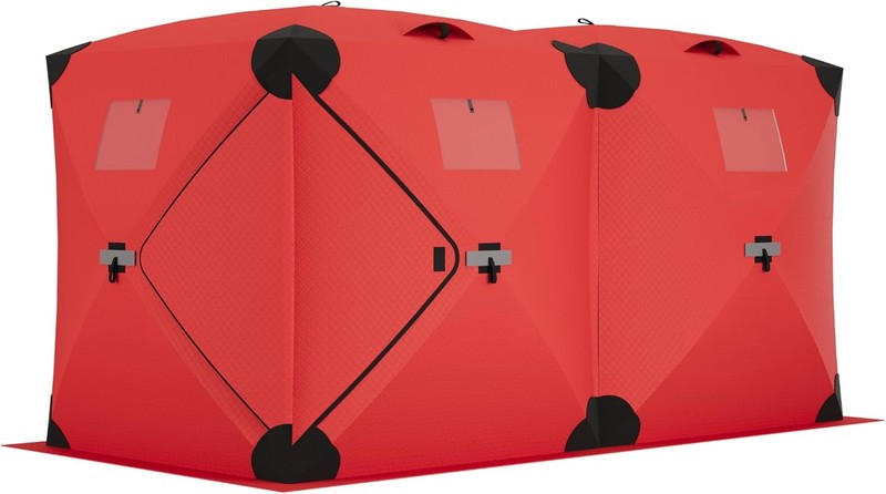Garvee Pop Up Ice Fishing Tent 6x6x6.6 Ft 3-4 Person