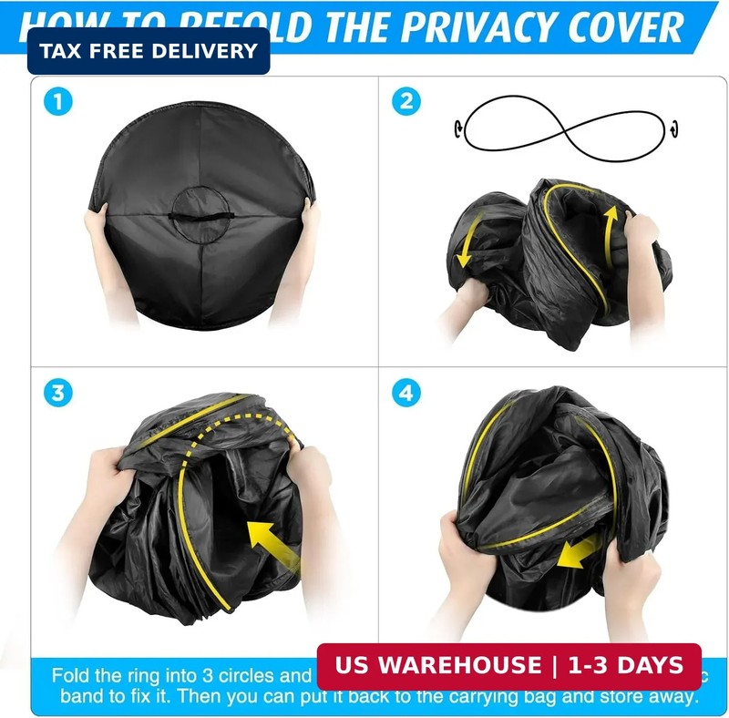 PANKAY Pop Up Privacy Tent, Portable Outdoor Camping Bathroom Toilet Tent, Colla gallery