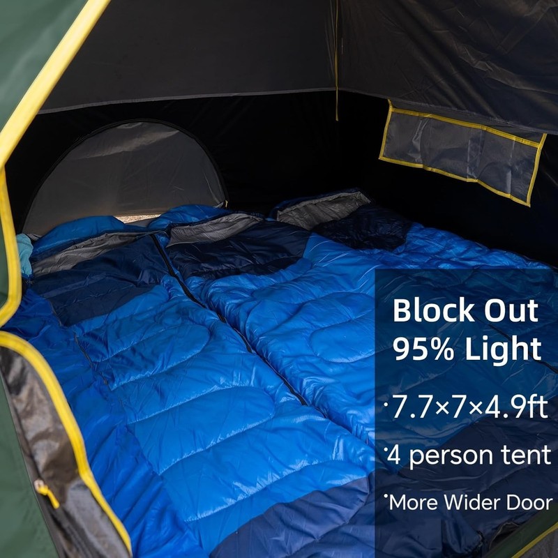 Large Family Dome Tent with Rainfly, Easy Setup & Waterproof gallery