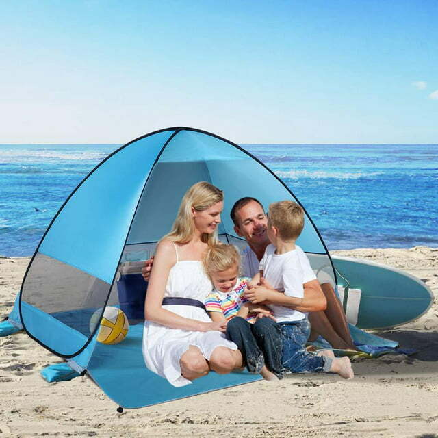 Pop Up Beach Tent Automatic WaterProof UV Protection Sun Shelter 2-3 Man/Women gallery
