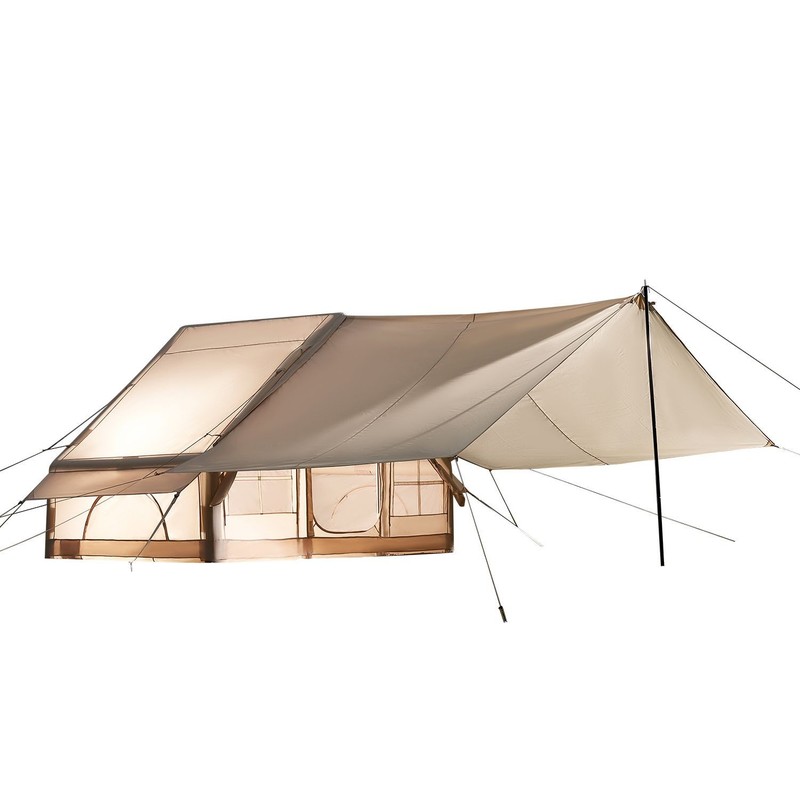 Glamping Tent 3-5 Person 65SQFT with Canopy, Stove Jack & Mesh Windows gallery