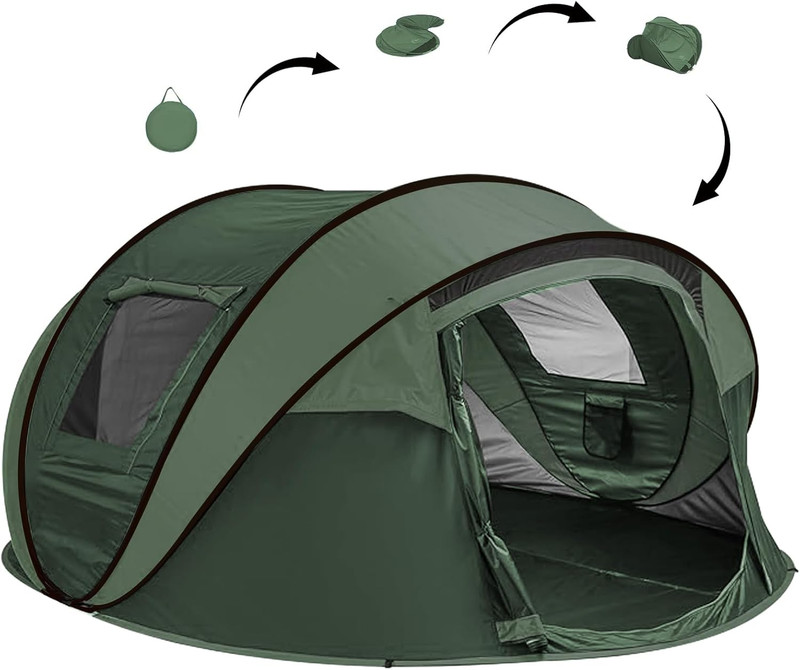 Instant Pop Up Tents for Camping, 4/6 Person Easy Setup Waterproof