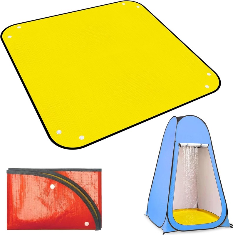 39.5 Inch Outdoor Shower Tent Floor Mat Non Slip Waterproof Camping Accessory gallery