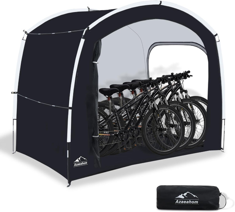 Extra Large Bike Storage Shed Tent with Waterproof Rain Fly & Sun Protection