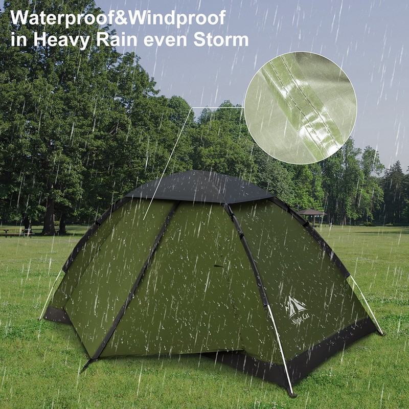 Camping Tent 1 Person Waterproof 4 Season Outdoor Hiking Family Dome Tents gallery