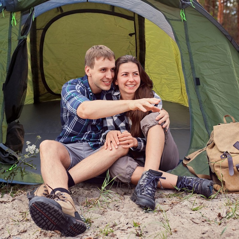 4 Person Pop Up Tent, Automatic Setup, Waterproof Family Camping 9.5'x6.6' gallery