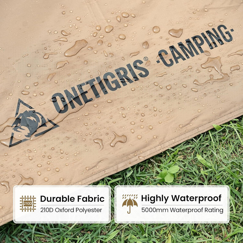ONETIGRIS Rock Fortress 6 Person Footprint, Ten-Sided Tent Groundsheet 5000Mm Wa gallery