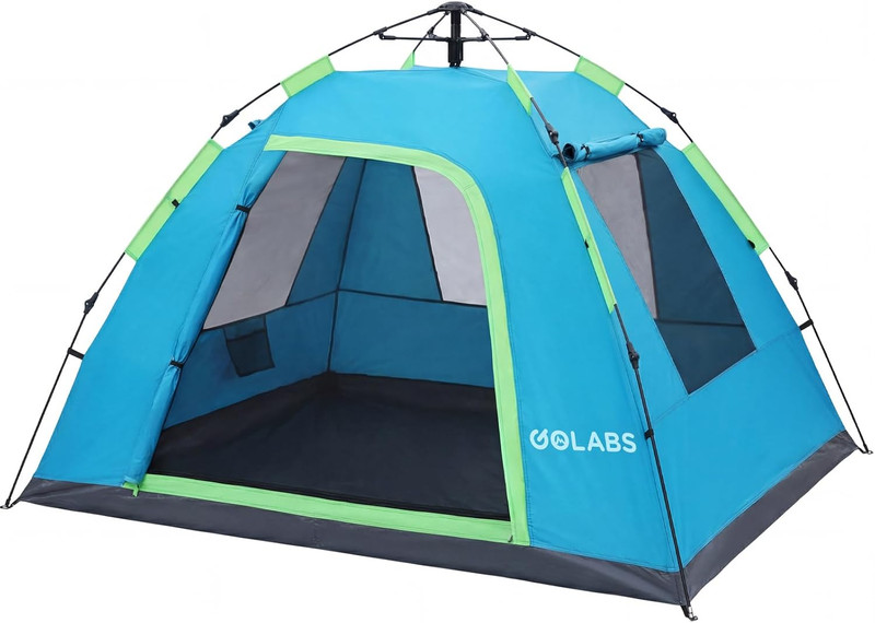 CT3 2 Person Instant Camping Tent, 1-Minute Setup by Pre-Attached Pole, 4 Side M