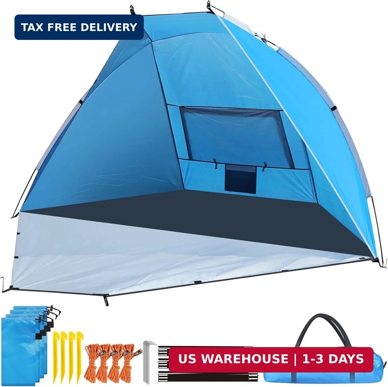 Chihee Beach Tent for 1/2/3 Person, Portable Camping Sun Shelter with Extended F