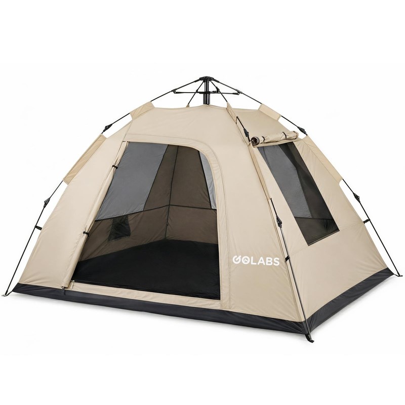 CT3 2 Person Instant Camping Tent 1-Minute Setup by Pre-Attached Pole