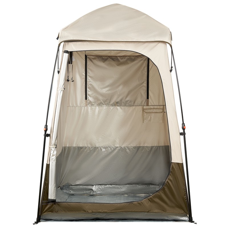 Camping Shower Tent, 42.13" x 7.09" x 7.48", 13.23 lbs, Khaki Oxford gallery