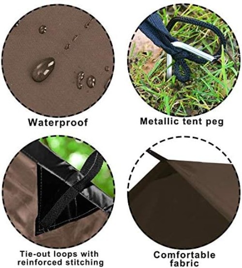 10x10FT/10x15FT Multi-Functional Waterproof Tarp for Camping & Hiking Adventures gallery