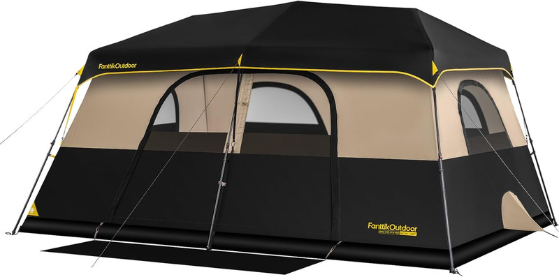 Instant Cabin Tent 6/8/10/12 Person Camping Tent Setup in 60 Seconds with Rainfl