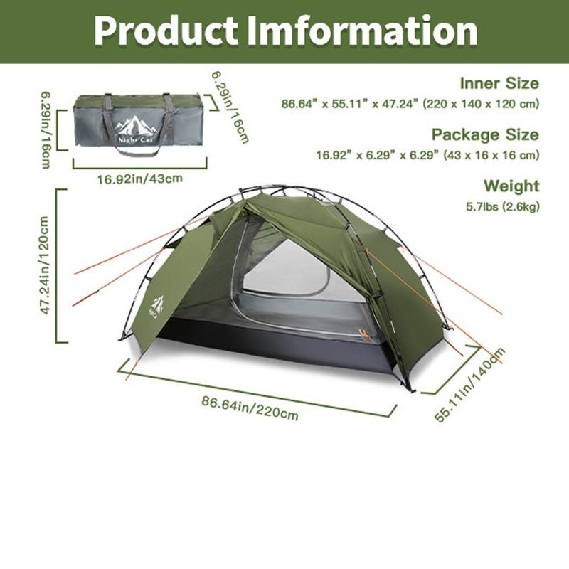 Camping Tents 2 Person Waterproof Fast Setup Folding Outdoor Backpacking Tents gallery