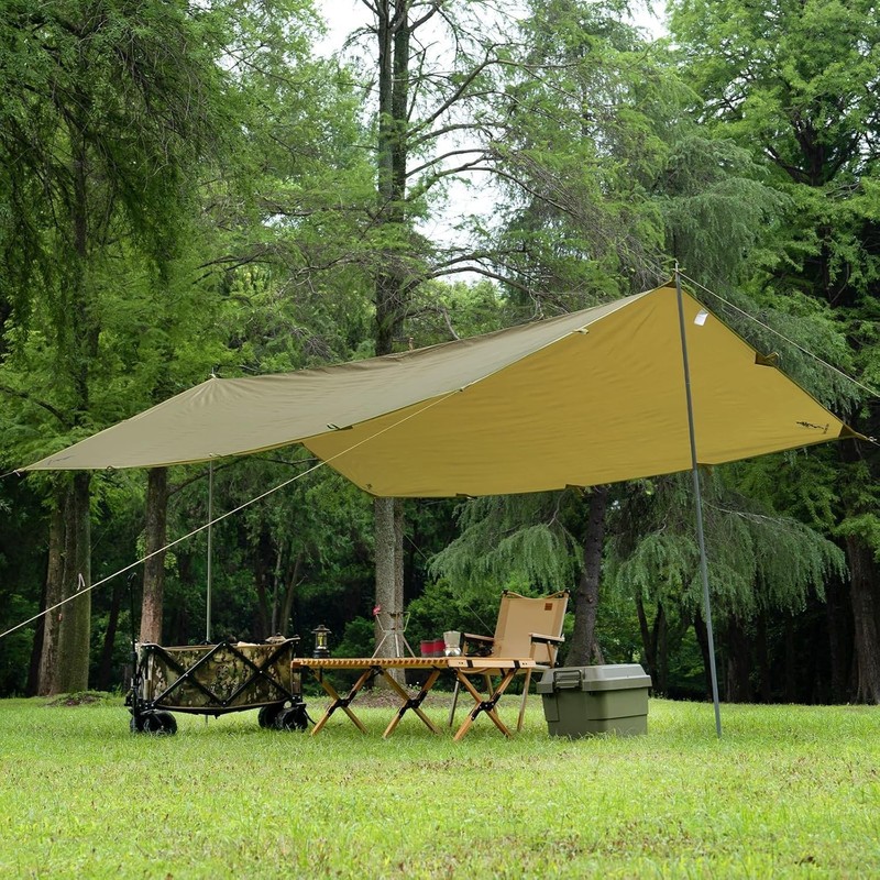 Waterproof Tarp Outdoor Camping Awning Backpacking Tarp Shelter Rain Tarp gallery