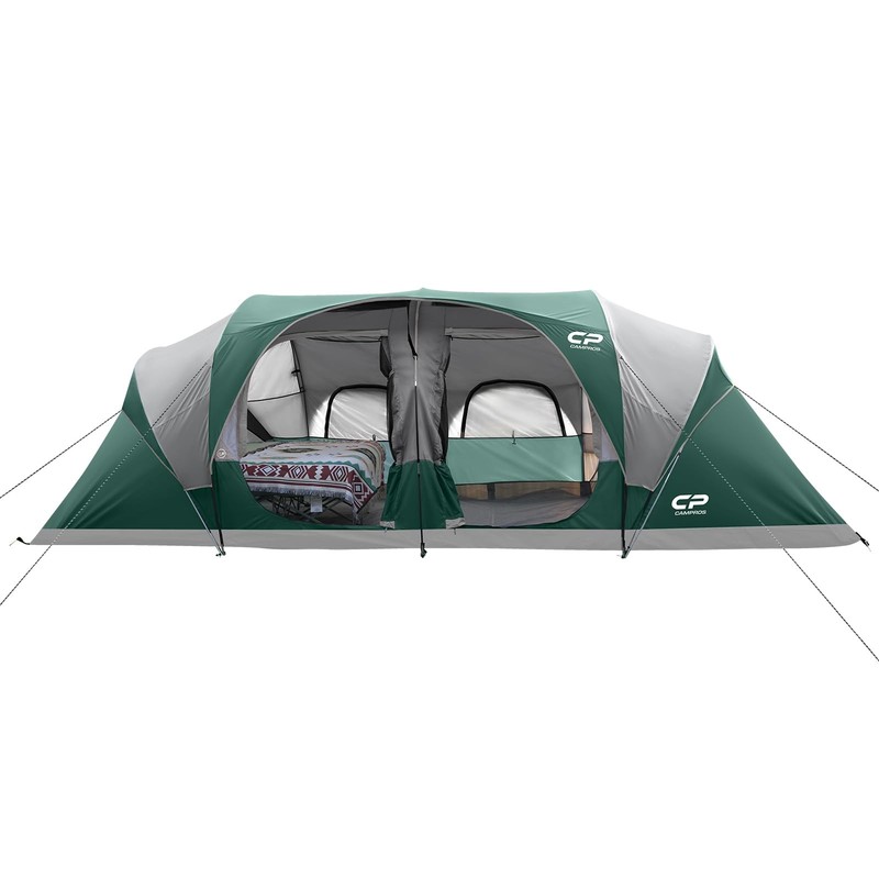 CAMPROS CP Tent 12-Person-Camping-Tents,3 Room Family Tents,Waterproof Windproof