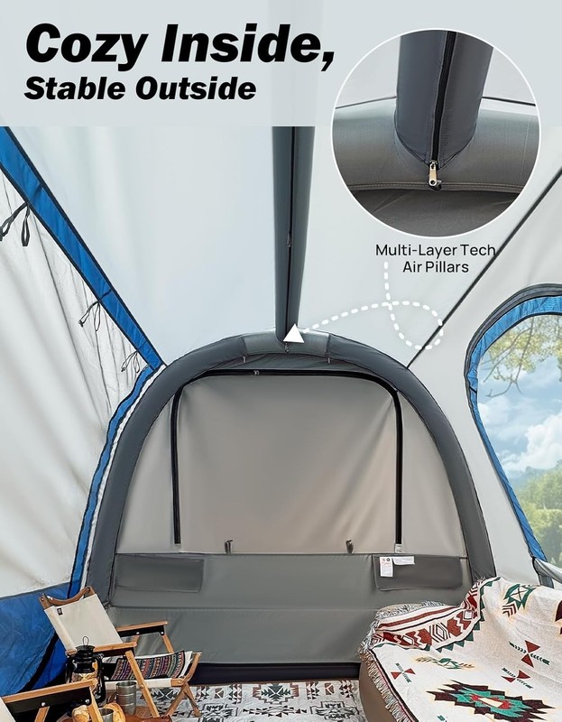 Inflatable SUV Tent 6-Person Waterproof Car Camping with Pump & Awnings gallery