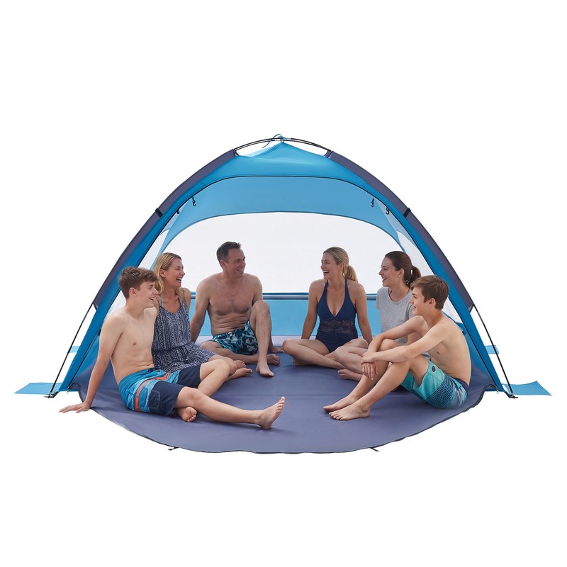 VEVOR Beach Tent Sun Shelter Sun Shade Canopy 6 Person UPF 50+ Outdoor Camping
