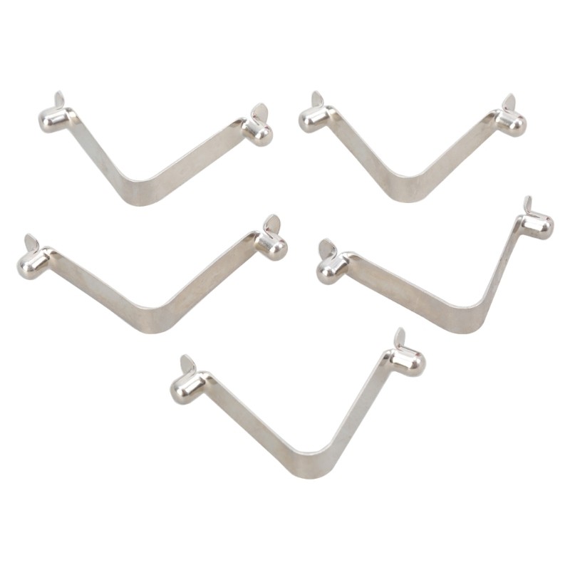 5Pcs Metal Telescopic Spring Clip V Shaped Spring Buckle Easy to Install