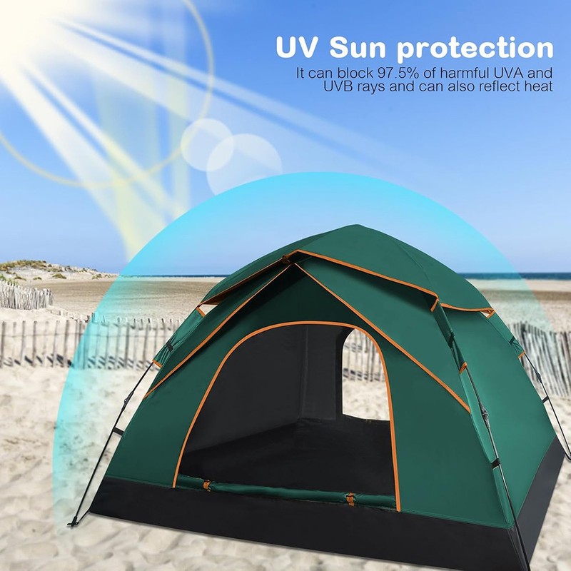 3-4 People Automatic Instant Pop Up Tent for Camping Tent Waterproof UV Protect gallery