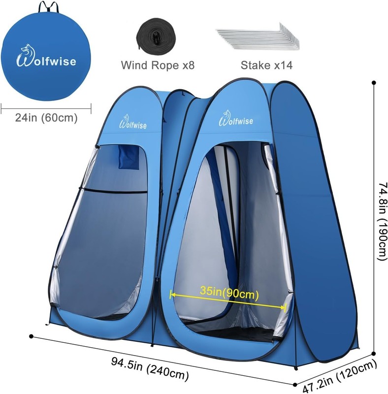 Spacious 2 Room Outdoor Camp Tent - Sun Shelter & Dressing Room with UV Guard gallery