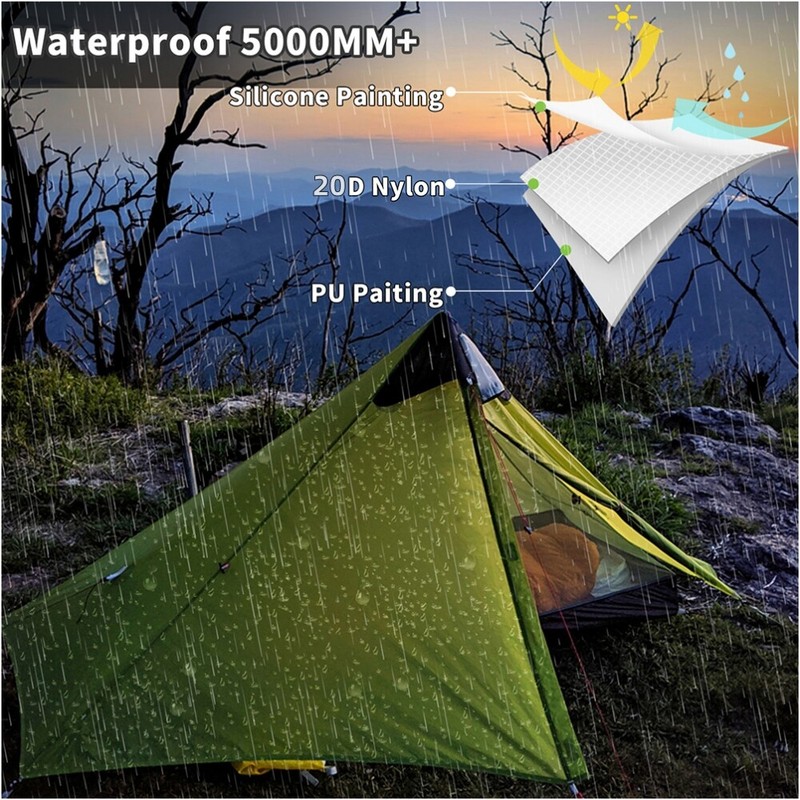 Ultralight Camping Tent - Spacious Durable and Perfect for 1 Person - 20D Nylon gallery