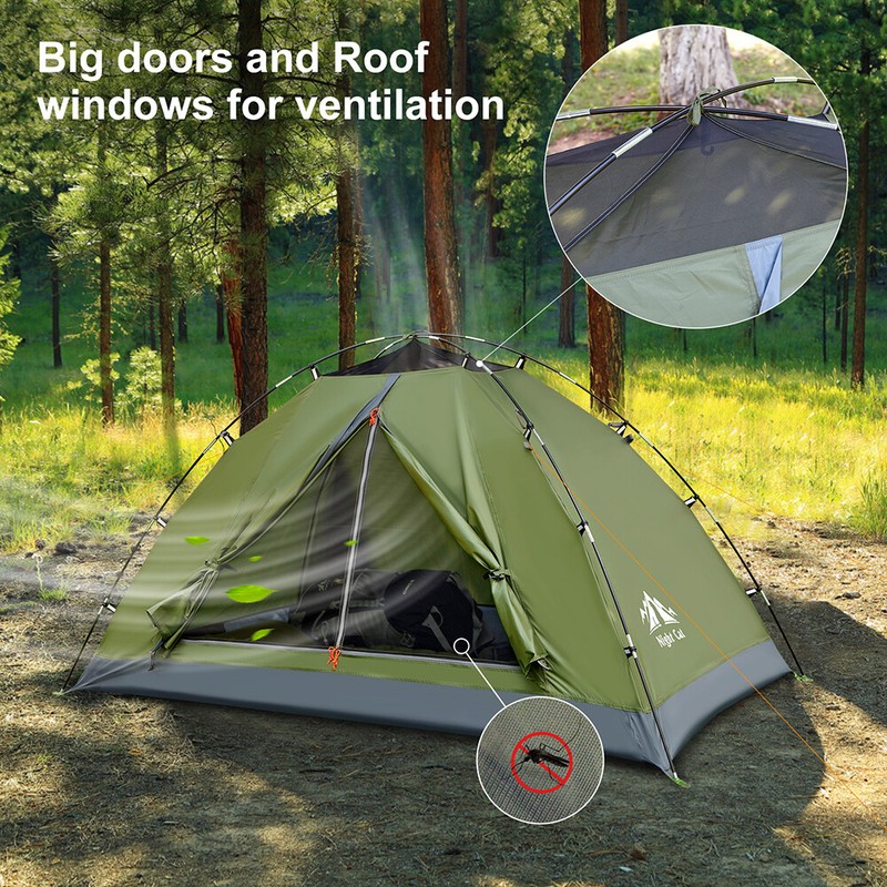 Night Cat Outdoor Camping Equipment Set Tent Pad Sleeping Bag Included gallery