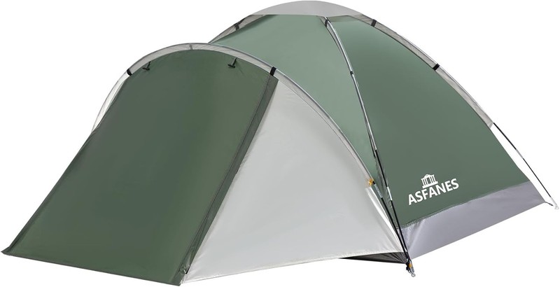 2 Person Camping Tent; Waterproof Screened Haven Tent; Army Green