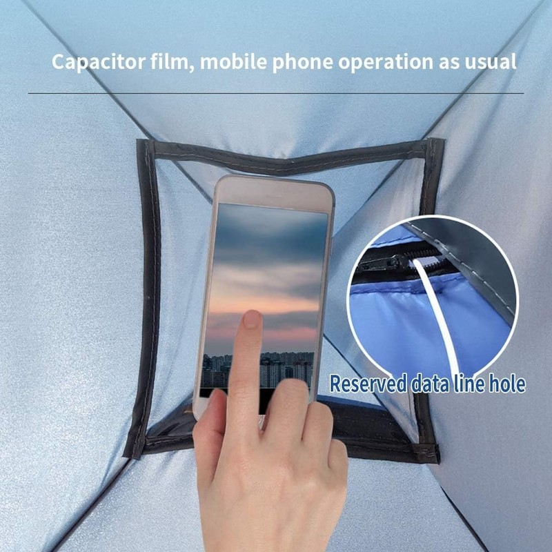 Portable UV-Blocking Beach Shade Tent with Zipper Pocket - Perfect for Picnics gallery