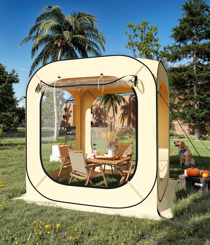 6X6 Ft Pop up Sports Tent, Instant Shelter, Rainproof Camping Sun Shelter Coldpr gallery