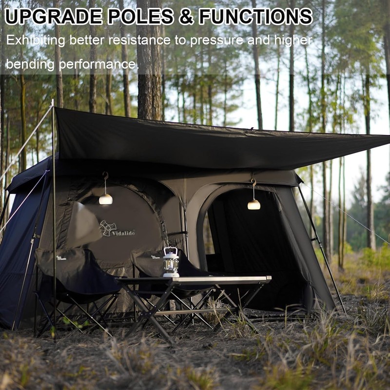 Vidalido Tents，6-8 Person Camping Tent with Extended Vestibule，2 Room Weather Re gallery