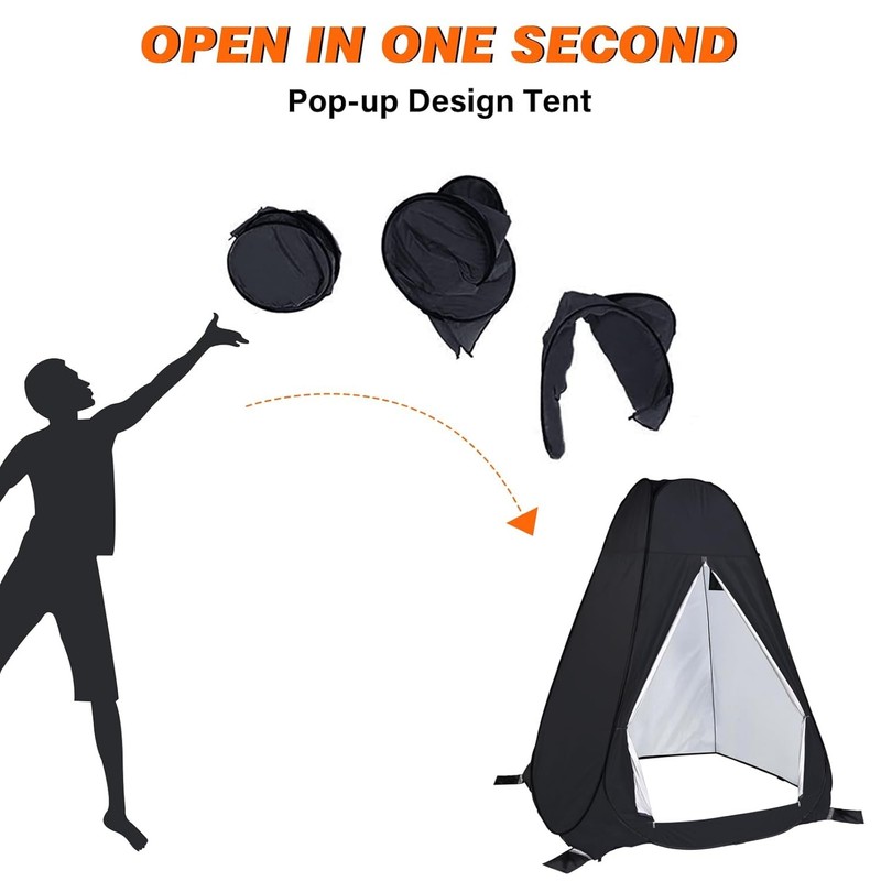 7FT Extra Large Pop Up Shower Privacy Tent Portable Outdoor Bath Toilet gallery