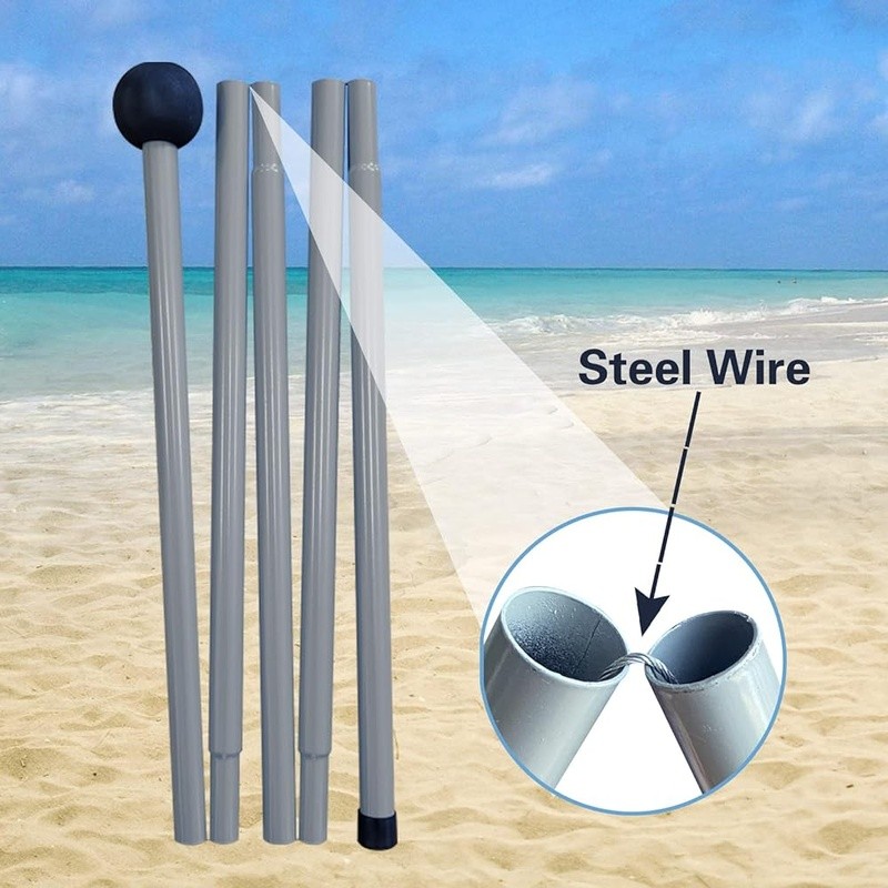 Pop Up Beach Canopy UV Protection Windproof Portable Outdoor Shade 4-6 People US gallery