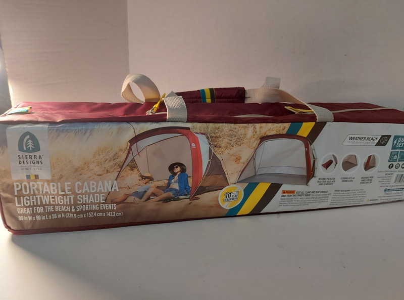 Portable Cabana Lightweight Shade Sierra Designs 90 x 60 x 56 New In Box W/Case gallery
