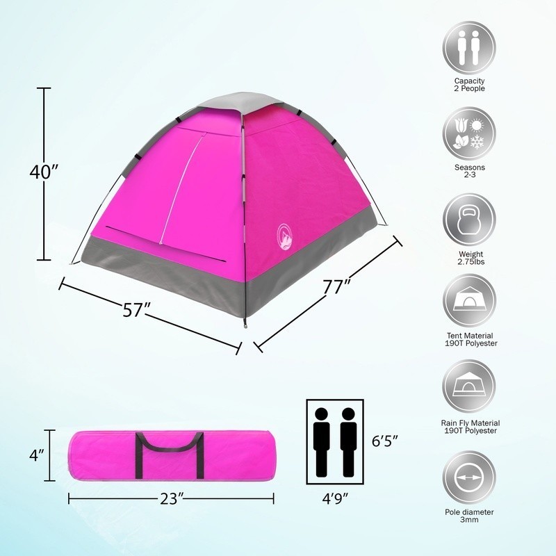 2-Person Dome Tent Lightweight Easy Setup Rain Fly Carry Bag Camping Hiking New gallery
