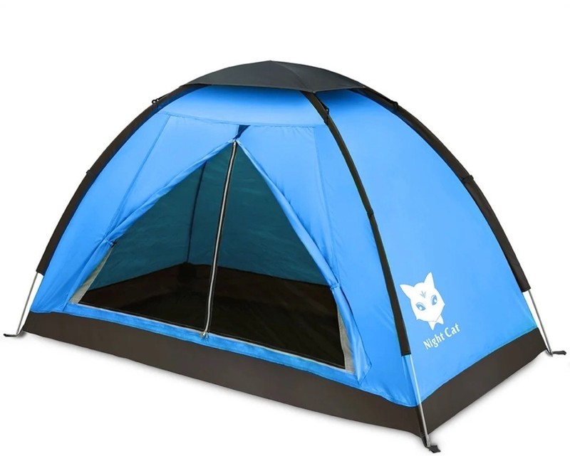 Night Cat Backpacking Tent for 1-2 Persons, Lightweight Waterproof Compact, Blue